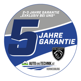 5-Jahre-Garantie-Logo 5 Jahre Garantie Autohaus Peugeot Korneuburg